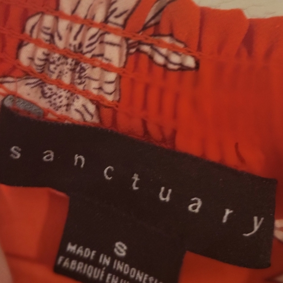 Sanctuary Orange Flutter Sleeve Blouse - Picture 6 of 7